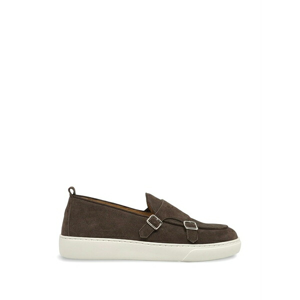 ヘンダーソン・ブラッコ メンズ スリッポン・ローファー シューズ Double-strap loafers Brown