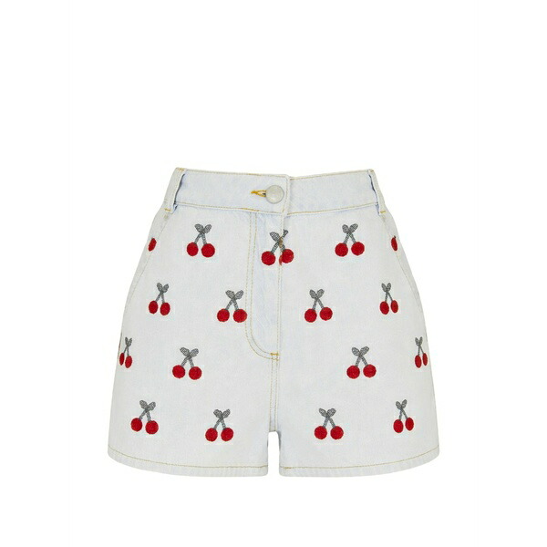 耕園 リオ レディース 心地よいズボン下 ボトムス Cherry-print shorts Blue