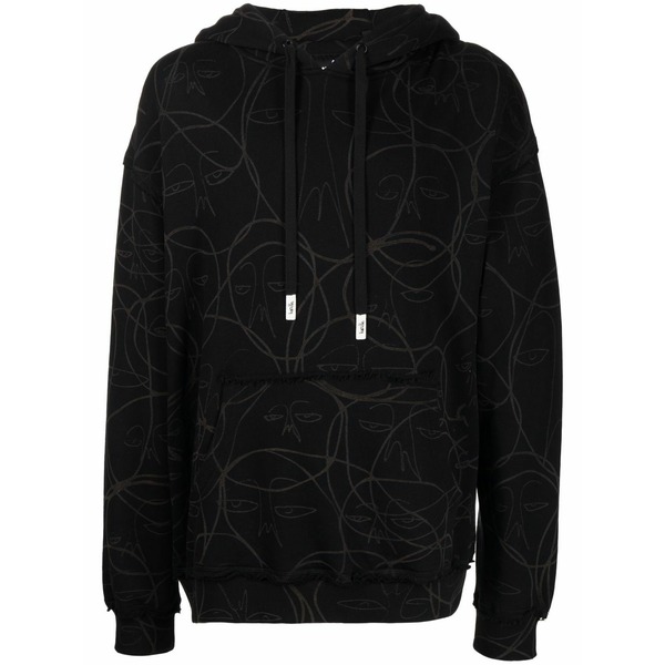 ハクーラ メンズ パーカー・スウェットシャツ アウター One of a kind laser hoodie Black