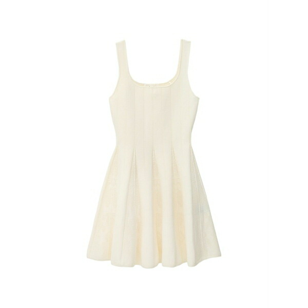 バッシュ レディース 衣装 トップス Cattana ribbed-knit flared dress Neutrals