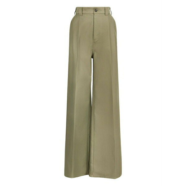 マルタンマルジェラ レディース カジュアルパンツ ボトムス Pleated straight trousers Green｜asty