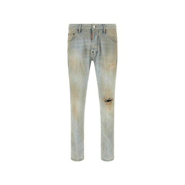 ディースクエアード メンズ ジーンズズボン下 ボトムス Ripped stonewashed jeans Blue