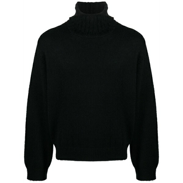 プリンスチャールズ島・ジェフリー メンズ 編み物\u0026プルオーバー アウター Slouchy-hood felted jumper  Black