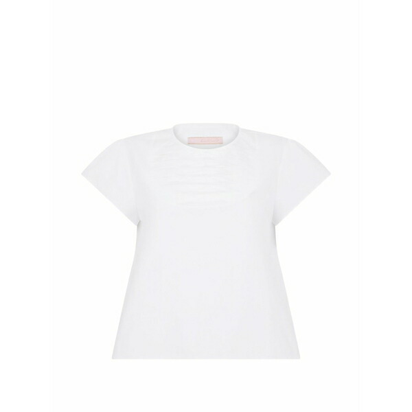 クリスティーナティ レディース プルオーバー トップス Crew-neck blouse White