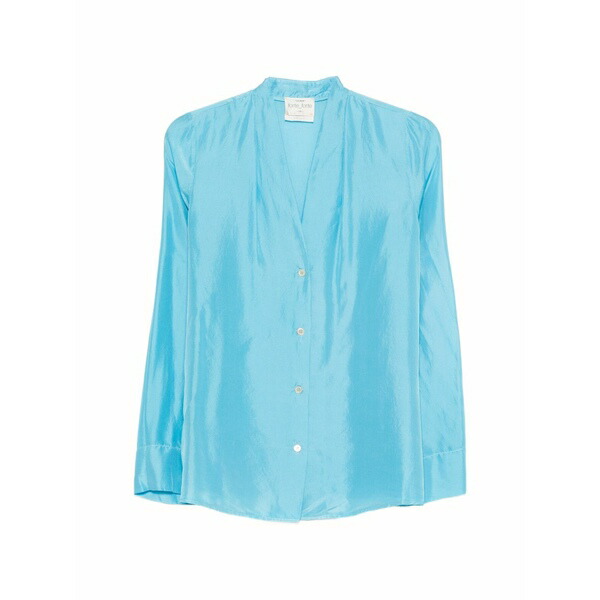 フォルテ フォルテ レディース プルオーバー トップス V-neck shirt Blue