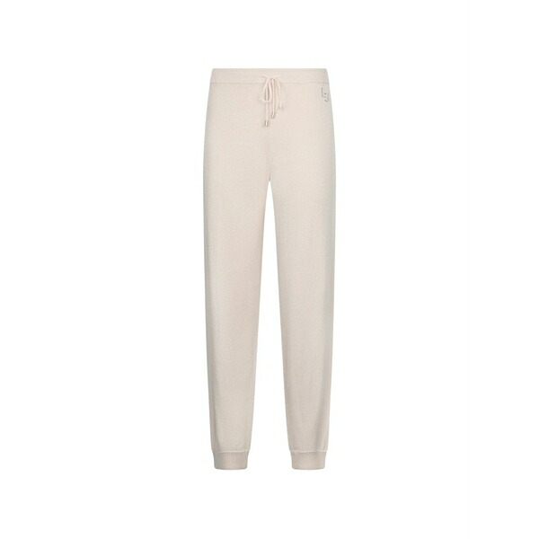 リュージョー レディース 心地好いズボン下 ボトムス Drawstring-waistband track pants Neutrals