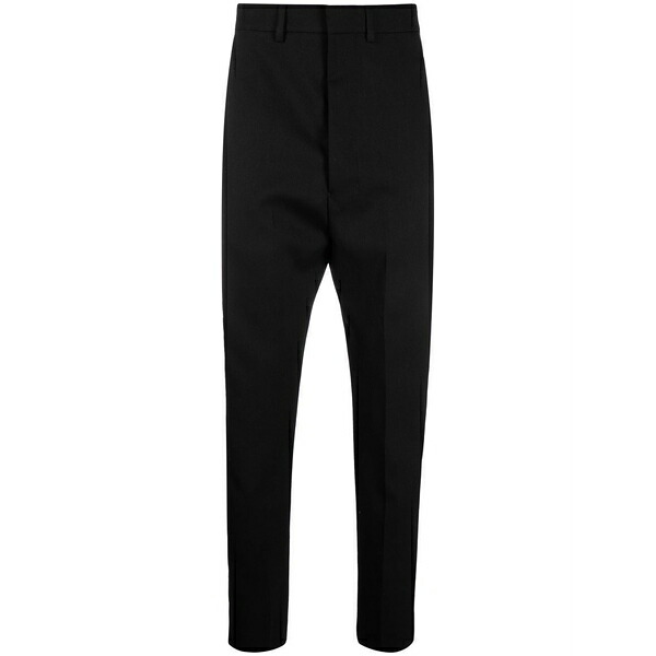 意中の女 メンズ 心地好いズボン下 ボトムス Side-stripe tailored trousers Black
