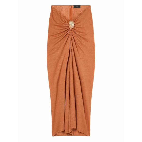 アラヌイ レディース スコート ボトムス Mermaid inside gathered MIDI skirt Orange