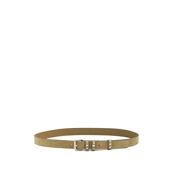 ヴァレンティノ ガラヴァーニ メンズ ベルト アクセサリー Rockstud suede belt Neutrals｜asty