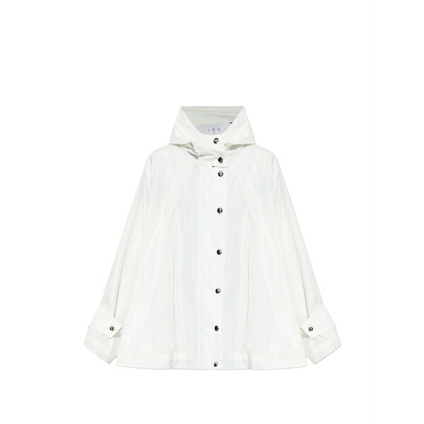 イロ レディース 上衣＆上衣 アウター Hooded snap-button jacket White