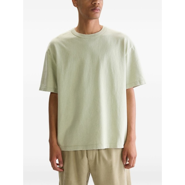呼びりんさくら色 メンズ ティーシャツ トップス Frayed t-shirt Green