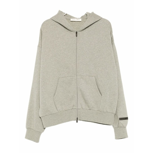 エフオージーエッセンシャルズ メンズ パーカー・スウェットシャツ アウター Logo appliqu￡ hoodie Grey