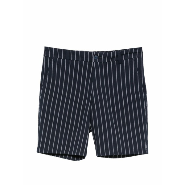 雇い主 メンズ 心地好いズボン下 ボトムス Kane pinstripe-pattern shorts Blue