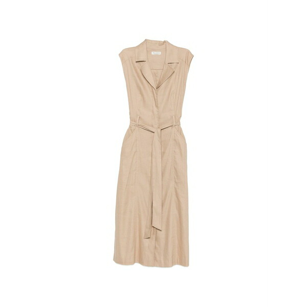 マルコポーロ レディース 衣裳 トップス Belted sleeveless dress Neutrals
