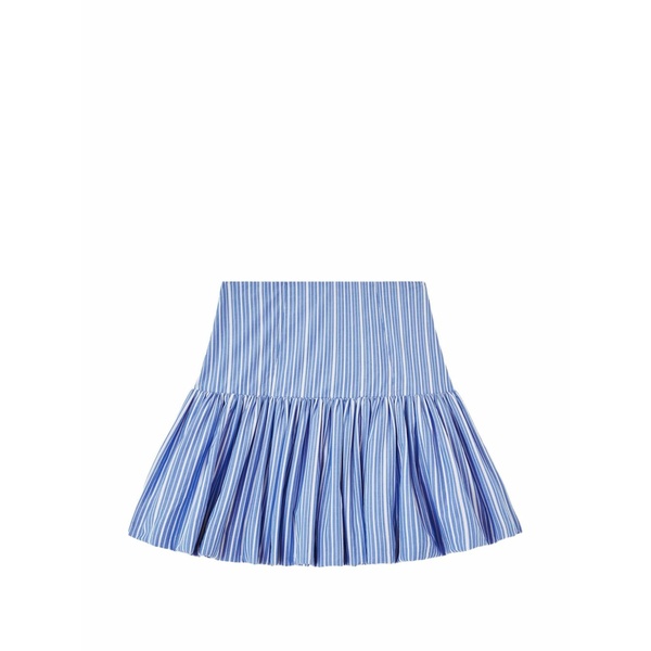 ガニー レディース スコート ボトムス Stripe-pattern bubble-hem skirt Blue