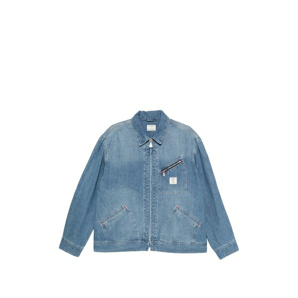 ロイロジャース メンズ 上衣＆上衣 アウター Zip denim jacket Blue