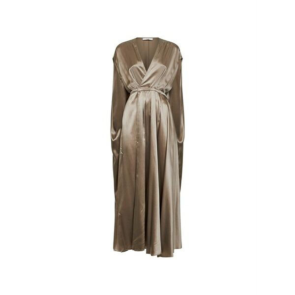 コー レディース ワンピース トップス Cape-back wrap dress Neutrals｜asty