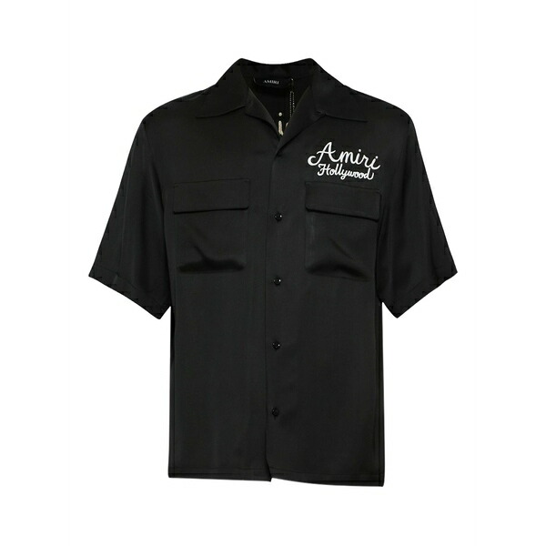 アミリ メンズ プルオーバー トップス Logo-print shirt Black