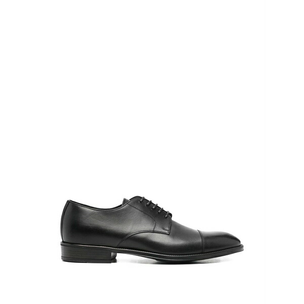 カナーリ メンズ ドレスシューズ シューズ Cap-toe lace-up derby shoes Black｜asty
