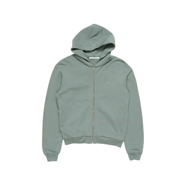 アクネ ストゥディオズ メンズ パーカー・スウェットシャツ アウター Hooded zip sweatshirt Green｜asty