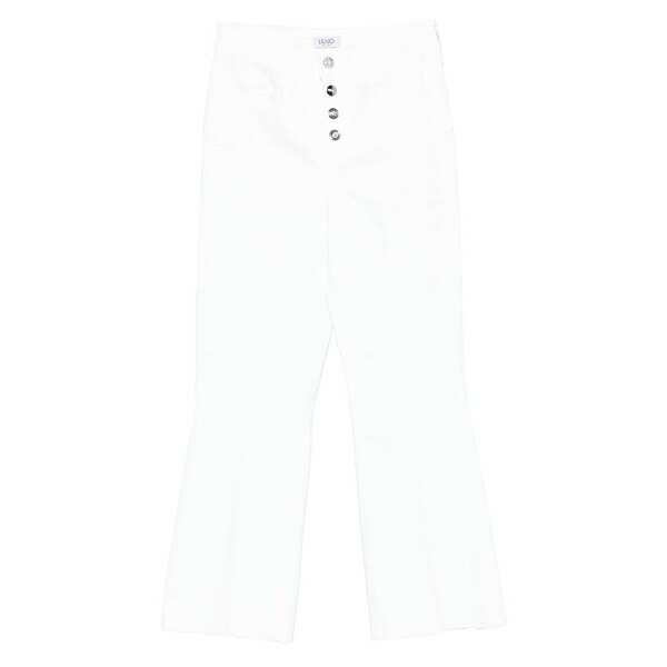 リュージョー レディース ジーンズズボン下 ボトムス Buttoned jeans White