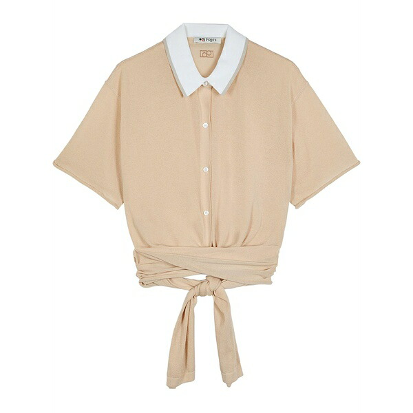 ポーツ 1961 レディース スポーツシャツ トップス Wrap polo top  Neutrals
