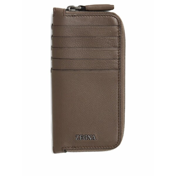 ゼニア メンズ 銭入れ 添え物 Zip-around wallet Brown
