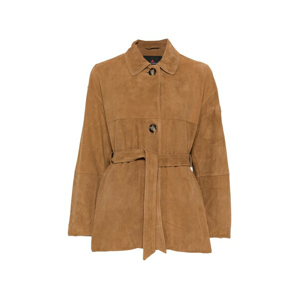 ピューテリー レディース 上衣＆上衣 アウター Machuca suede belted jacket Brown
