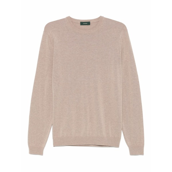 ザノーネ メンズ プルオーバー トップス Fine-ribbed t-shirt Brown