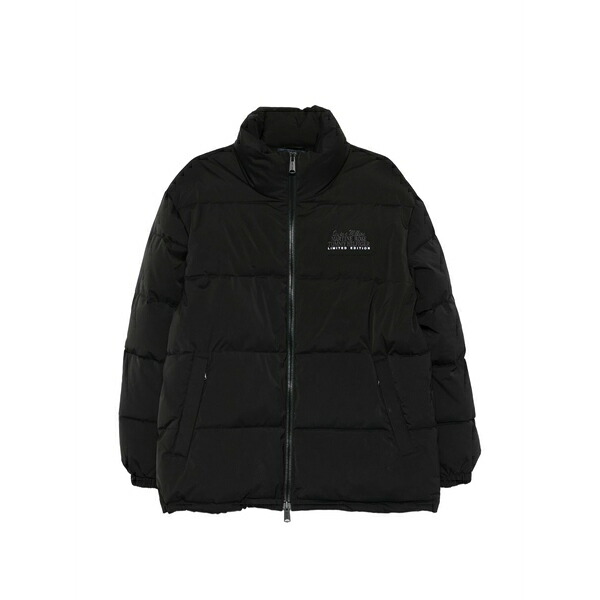 マーティン・サクラ色 レディース 上衣＆上衣 アウター Logo puffer coat Black