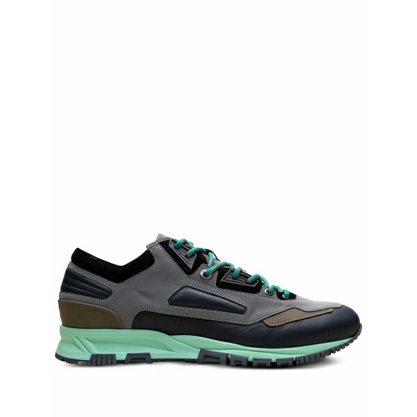 ランバン メンズ スニーカー シューズ Reflective \"grey/navy blue\" running sneakers Grey