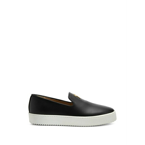 ジュゼッペザノッティ メンズ スニーカー シューズ Logo-plaque slip-on sneakers Black