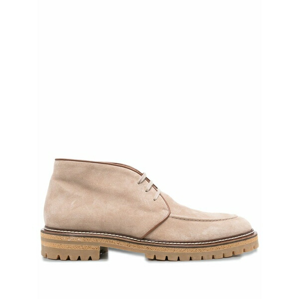 イレブンティ メンズ ブーツ シューズ Suede leather lace-up boots Brown