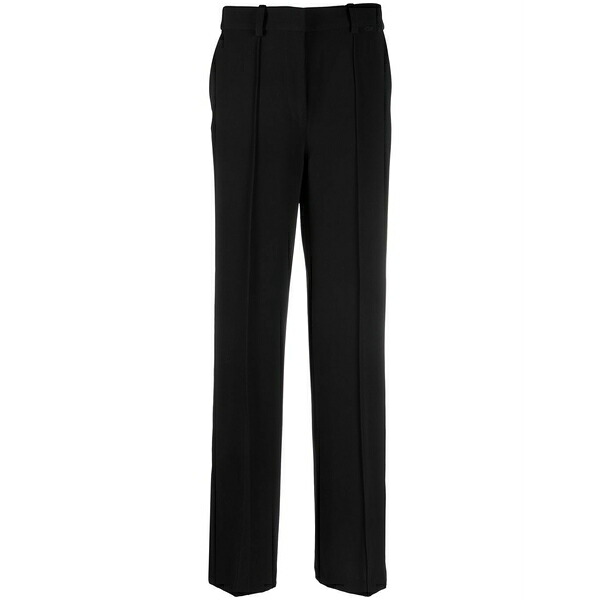 カルバンクライン レディース 心地好いズボン下 ボトムス High-waisted straight-leg trousers Black