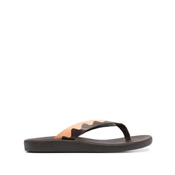 アンシエントグリークサンダル メンズ サンダル シューズ Ammos two-tone leather flip-flops Brown