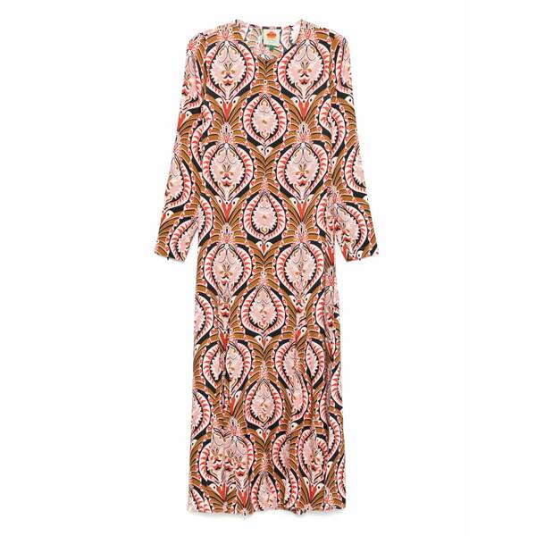 ファーム リオ レディース ワンピース トップス Pineapple jewelry midi dress Black｜asty