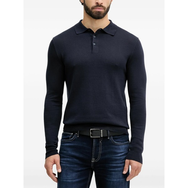 ハケット メンズ ポロシャツ トップス Long-sleeve polo shirt Blue｜asty
