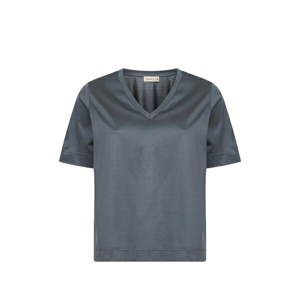 ブランカ ヴィータ レディース プルオーバー トップス V-neck short-sleeve t-shirt Grey