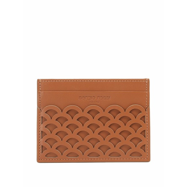 セルジオロッシ レディース 紙入れ 付属品 Sr mermaid leather cardholder Brown