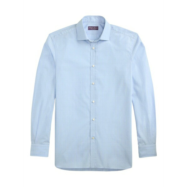 ラルフ・ローレン パープルレーベル メンズ シャツ トップス Glencheck long-sleeve shirt Blue|asty