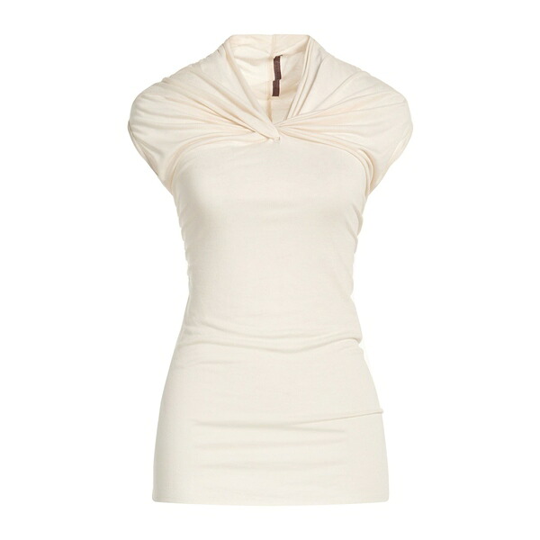 【送料無料】 リックオウエンス レディース Tシャツ トップス Tops White|asty