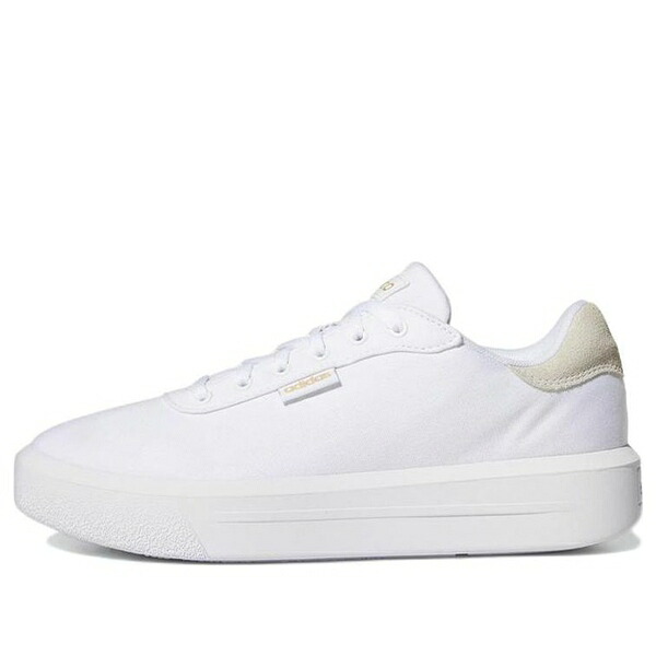 adidas アディダス レディース スニーカー  【(WMNS) adidas Court Platform CLN \u0027White Gold Metallic\u0027 GZ1689】  大きさ US_7(24.0糎)