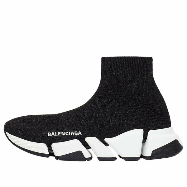 Balenciaga バレンシアガ レディース スニーカー  【(WMNS) Balenciaga Speed 2.0 Sneakers \u0027Black Shiny Knit with White Sole Unit\u0027 636833W2DC11091】  大いさ US_5(22.0糎)