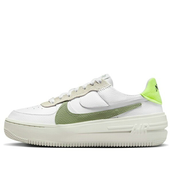 Nike ナイキ レディース スニーカー 【(WMNS) Nike Air Force 1 PLT.AF.ORM 'White Oil Green' FJ4739-100】 サイズ US_6.5(23.5cm)｜asty