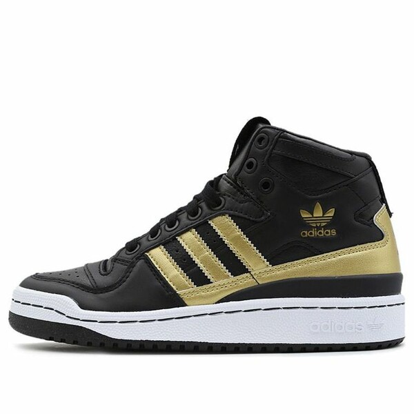 adidas アディダス レディース スニーカー 【(WMNS) adidas originals Forum Mid 'Black/Gold' D98179】 サイズ US_5(22.0cm)|asty