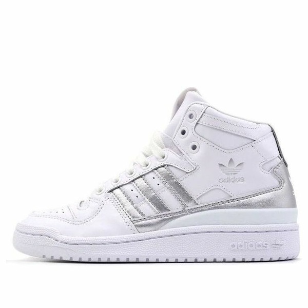 adidas アディダス レディース スニーカー 【(WMNS) adidas originals Forum Mid \'Refined White/Metallic Silver\' D98182】 サイズ US_5.5(22.5cm)｜asty
