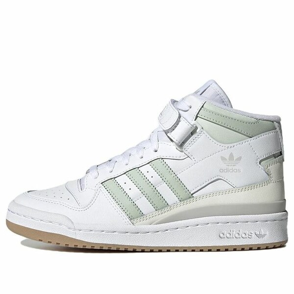 adidas アディダス レディース スニーカー 【(WMNS) adidas Originals FORUM Mid 'White Linen Green' GX4578】 サイズ US_6(23.0cm)|asty