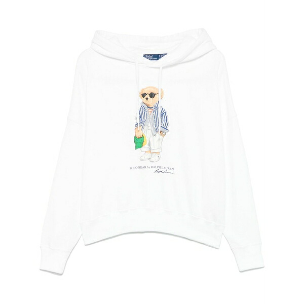 ラルフローレン レディース パーカー・スウェットシャツ アウター Polo bear-print hoodie White