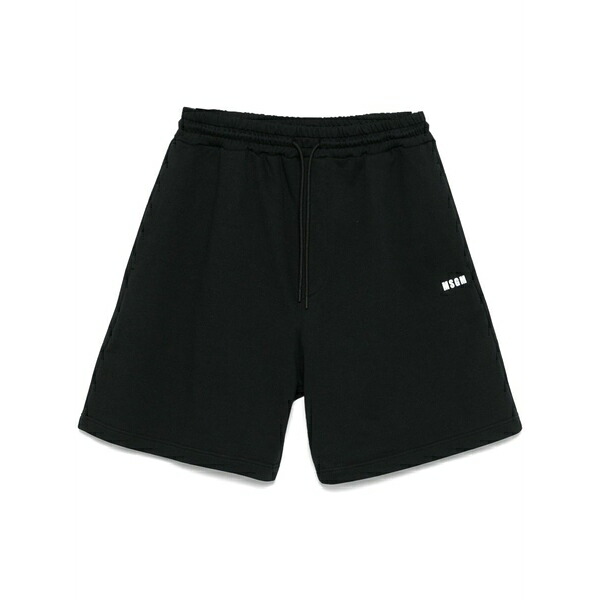 エムエスジイエム メンズ カジュアルパンツ ボトムス Logo-print track shorts Black|asty