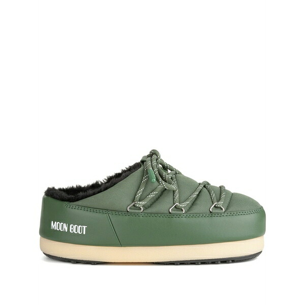 ムーンブーツ メンズ ブーツ シューズ evx padded lace-up mule boots Green｜asty